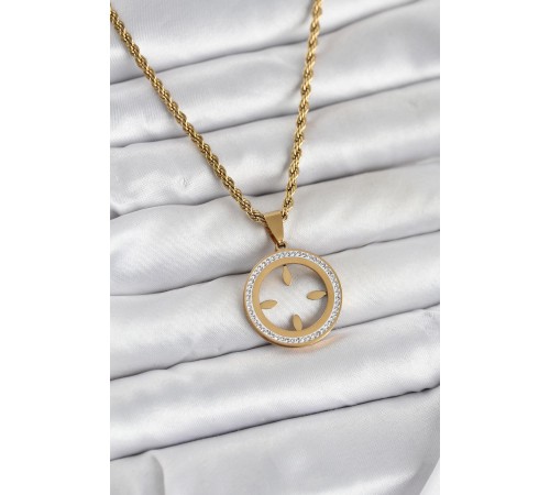 316L Çelik Burgu Zincir Model Takılabilir Kadın Kolye - TJ-BKO11016