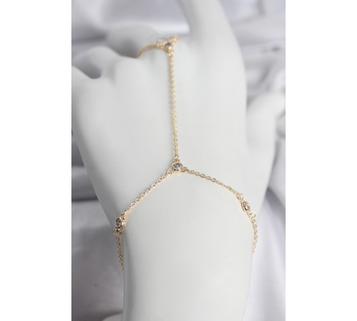 Pirinç Gold Renk Zirkon Taşlı Kadın Şahmeran - TJ-SN746