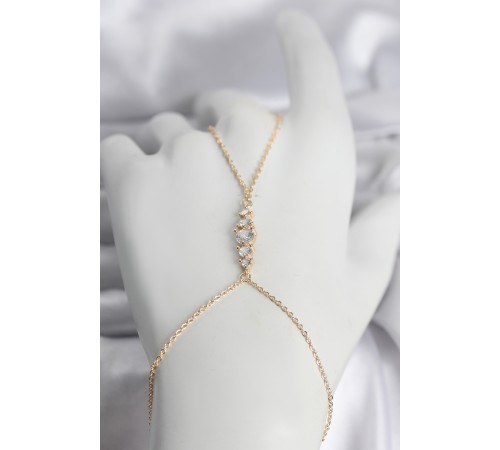 Pirinç Gold Renk Zirkon Taşlı Kadın Şahmeran - TJ-SN753