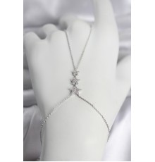 Pirinç Gümüş Renk Sıralı Yıldız Model Kadın Şahmeran - TJ-SN754