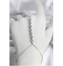 Pirinç Gümüş Renk Sıralı Zirkon Taşlı Kadın Şahmeran - TJ-SN756