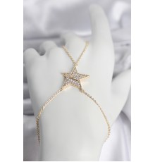 Pirinç Gold Renk Zirkon Taşlı Yıldız Model Kadın Şahmeran - TJ-SN759