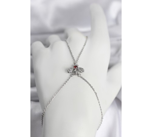 Pirinç Gümüş Renk Sinek Model Kadın Şahmeran - TJ-SN760