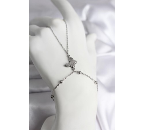 316L Çelik Gümüş Renk Model Kadın Şahmeran - TJ-SN739