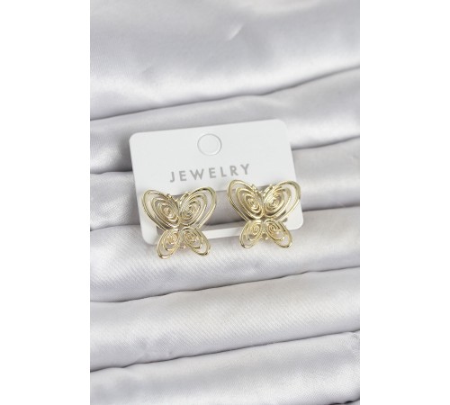 Füsun Küpesi Model Gold Renk Model Pirinç Kadın Küpe - TJ-BKP11720