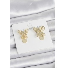 Füsun Küpesi Model Gold Renk Model Pirinç Kadın Küpe - TJ-BKP11721