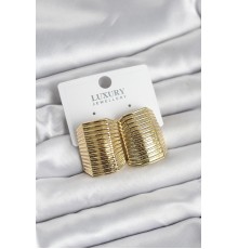 Gold Renk Pirinç Vintage Esintili Statement Küpe - TJ-BKP11736