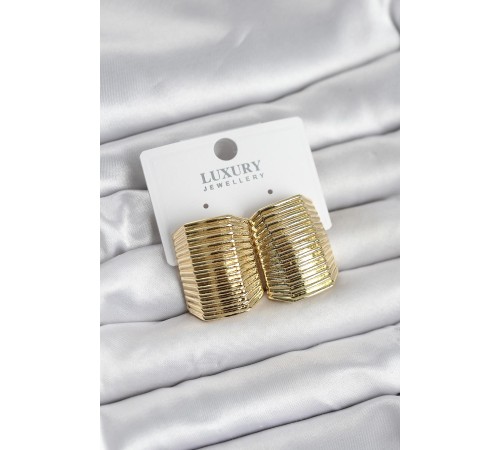 Gold Renk Pirinç Vintage Esintili Statement Küpe - TJ-BKP11736