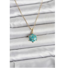 316L Çelik Zincir Gold Renk Kaplumbağa Model Kadın Kolye - TJ-BKO11022