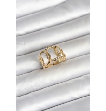 316L Çelik Gold Renk Samanyolu Model Kadın Yüzük - TJ-BYK4160