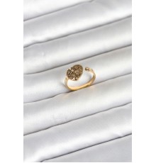 316L Çelik Gold Renk Kalp Model Kadın Yüzük - TJ-BYK4172