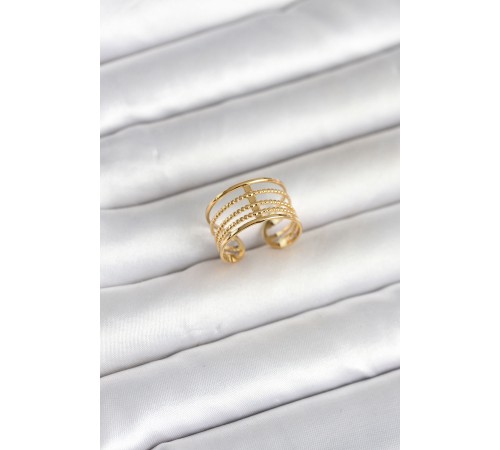 316L Çelik Gold Renk Vintage Model Kadın Yüzük - TJ-BYK4173