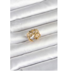 316L Çelik Gold Renk Başak Figür Kadın Yüzük - TJ-BYK4174