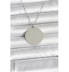 316L Çelik Gümüş Renk Ayetel Kürsi ve Allah Yazılı Kolye - TJ-BKO11054