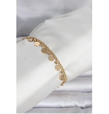 316L Çelik Gold Renk Pullu Model Kadın Bileklik - TJ-BB8383