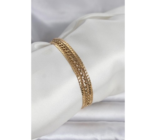 316L Çelik Gold Renk 3'lü Kadın Bileklik - TJ-BB8384