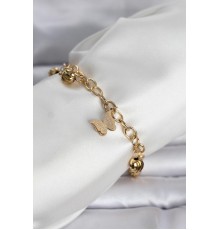 316L Çelik Gold Renk ve Dorikalı Kadın Bileklik - TJ-BB8385