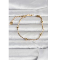 316L Çelik Gold Renk Top Zincirli Kadın Bileklik - TJ-BB8393