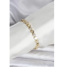 Pirinç Gold Renk Kalpli Model Kadın Bileklik - TJ-BB8394