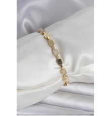 Pirinç Zirkon Taşlı Gold Renk Kadın Bileklik - TJ-BB8397