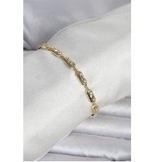 Pirinç Gold Renk Kutup Yıldızı İşleme Kadın Bileklik - TJ-BB8403