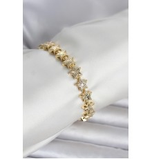 Pirinç Gold Renk Yıldız Model Kadın Bileklik - TJ-BB8407