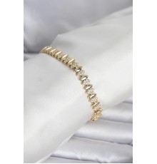 Pirinç Gold Renk Arpa Model Kadın Bileklik - TJ-BB8408