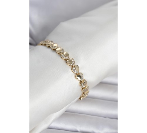 Xuping Kalp Model Gold Renk Kadın Bileklik - TJ-BB8436