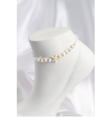 Beyaz Renk Deniz Yıldızı Motifli Halhal - TJ-HH1677