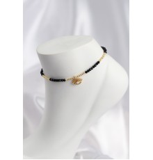 Siyah Renk Boncuklu Nazarlı Göz Figürlü Halhal - TJ-HH1678