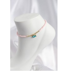 Pembe Renk Boncuklu Balık Figürlü Halhal - TJ-HH1685