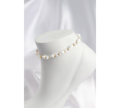 Doğal Deniz Kabuğu Model ve Kristal Taş Model Halhal - TJ-HH1689