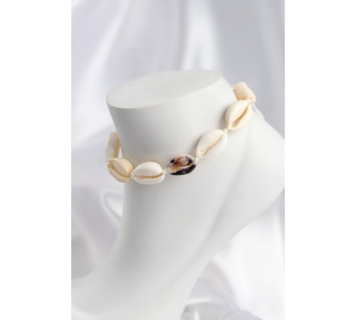 Doğal Kauri Kabuğu Asansörlü Model Halhal - TJ-HH1692