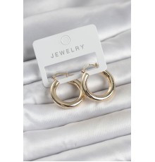 Gold Renk Pirinç Halka 25 mm Kadın Küpe - TJ-BKP11757