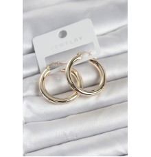 Gold Renk Pirinç Halka 30 mm Kadın Küpe - TJ-BKP11759