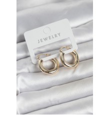 Gold Renk Pirinç Halka 20 mm Kadın Küpe - TJ-BKP11761