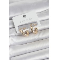 Gold Renk Pirinç Halka 15 mm Kadın Küpe - TJ-BKP11763