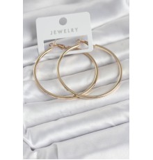 Gold Renk Pirinç Köşeli Kenar Halka 54 mm Kadın Küpe - TJ-BKP11767