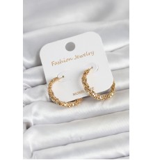 Gold Renk Pirinç Tırtık Model Kadın Küpe - TJ-BKP11771