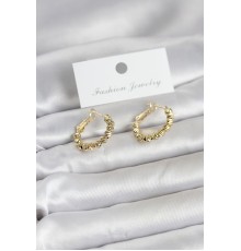 Gold Renk Pirinç Dorika Halka Kadın Küpe - TJ-BKP11776