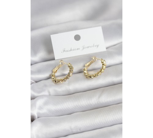 Gold Renk Pirinç Dorika Halka Kadın Küpe - TJ-BKP11776