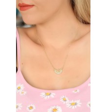 Zirkon Taşlı Bayan Kolye - TJ-BKO4623-KS