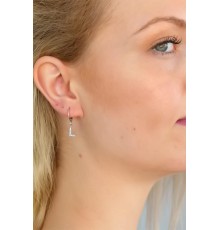 L Harf Bayan Küpe - TJ-BKP4867-KS