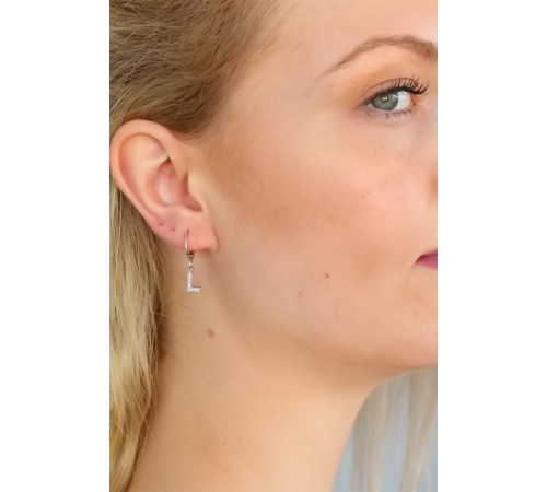 L Harf Bayan Küpe - TJ-BKP4867-KS