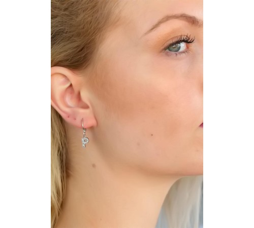 P Harf Bayan Küpe - TJ-BKP4871-KS