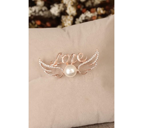 Zirkon Taşlı Kanatlı Figürlü Broş - TJ-BRS251