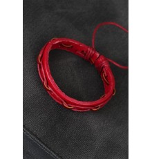 Kırmızı Renk İpli Yeni Sezon Deri Erkek Bileklik - TJ-EB1873