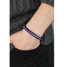 Mor Deri Erkek Bileklik - TJ-EB2739-KS