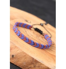 Mor Taşlı Erkek Bileklik - TJ-EB2752-KS