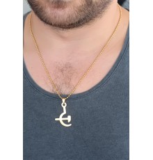 Gold Renk Metal Orak ve Balta Figürlü Erkek Kolye - TJ-ERK345